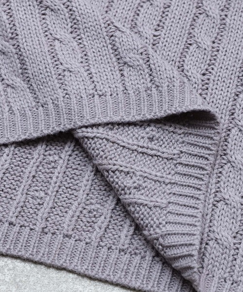 reca（レカ）の「ケーブル編みニットロングワンピース（ワンピース・レディース・チャコールグレー/ラベンダー/グレイッシュベージュ・FREE）」の17枚目の写真