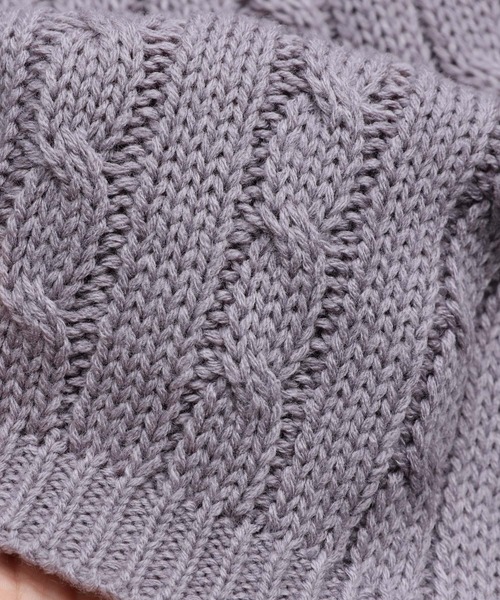 reca（レカ）の「ケーブル編みニットロングワンピース（ワンピース・レディース・チャコールグレー/ラベンダー/グレイッシュベージュ・FREE）」の19枚目の写真