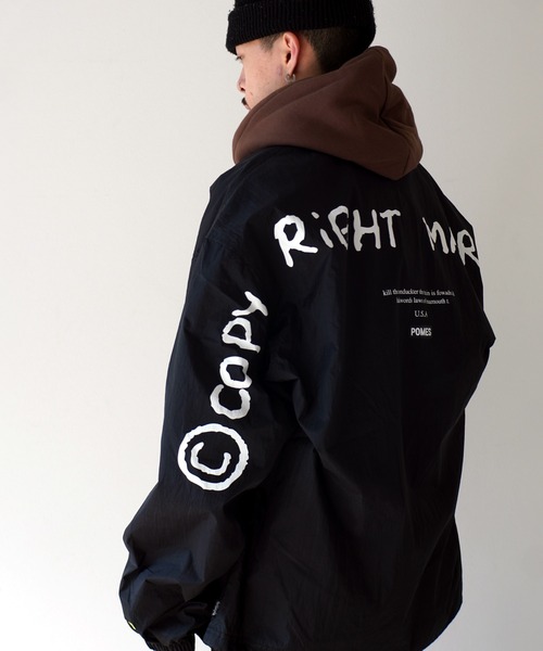 Mark Gonzales(マーク・ゴンザレス)の「【 Mark Gonzales / マークゴンザレス 】 BIG LOGO コーチジャケット(ナイロンジャケット・メンズ・ブラック・M/L)」の6枚目の写真