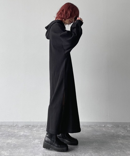 PAGEBOY（ページボーイ）の「ボリュームスリーブパーカーワンピース（ワンピース・レディース・ブラック/ブラウン系その他/グリーン系その他・FREE）」の16枚目の写真