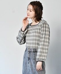 RETRO GIRL | アソート柄パイピングTee(Tシャツ/カットソー)