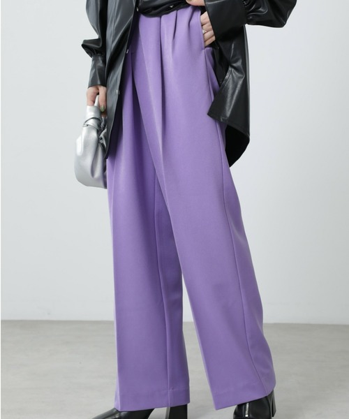 ROSE BUD（ローズバッド）の「ストレートパンツ（その他パンツ・レディース・パープル/ブラック/グリーン/レッド・SMALL/MEDIUM）」の3枚目の写真