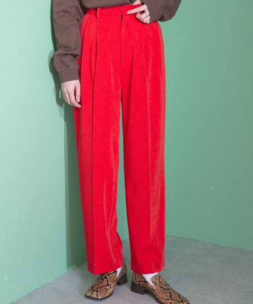 ROSE BUD（ローズバッド）の「ストレートパンツ（その他パンツ・レディース・パープル/ブラック/グリーン/レッド・SMALL/MEDIUM）」の4枚目の写真