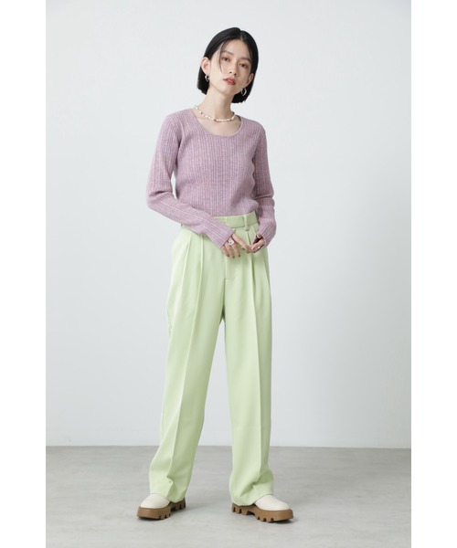 ROSE BUD（ローズバッド）の「ストレートパンツ（その他パンツ・レディース・パープル/ブラック/グリーン/レッド・SMALL/MEDIUM）」の11枚目の写真