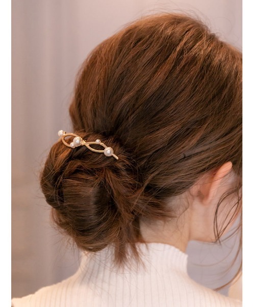 fifth（フィフス）の「ねじりパールヘアピン（その他ヘアアクセサリー・レディース・ゴールド/シルバー・FREE）」の2枚目の写真