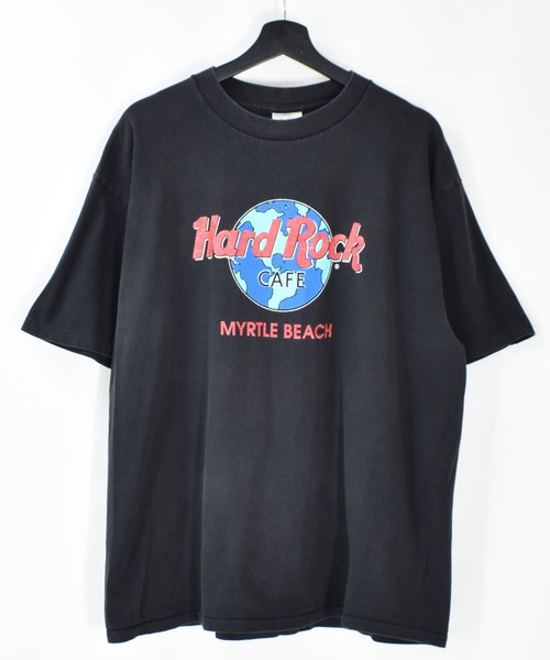 90s Vintage ヴィンテージ のファッション トップス Usa製 Tシャツ カットソー ロゴ ヴィンテージ古着 プリントtシャツ Hard Hard Rock ロゴ Cafe ハードロックカフェ