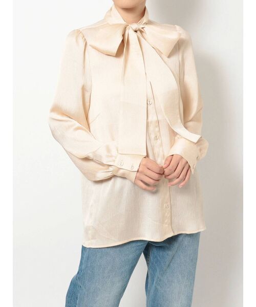 jouetie（ジュエティ）の「BIGリボンタイブラウス（シャツ/ブラウス・レディース・ピンク/イエロー/ブルー/アイボリー/ブラック・MEDIUM）」の8枚目の写真