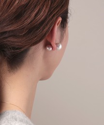 バックキャッチコットンパールピアス