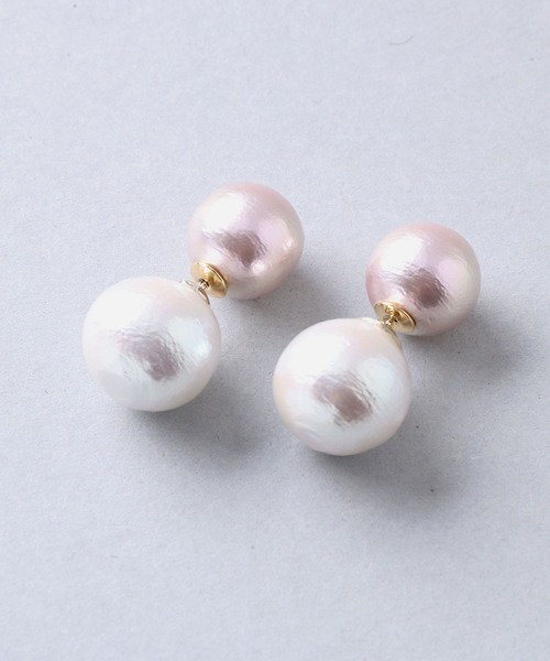 Manon's Selection(マノンズセレクション)の「バックキャッチコットンパールピアス(ピアス(両耳用)・レディース・ゴールド・ONE SIZE)」の8枚目の写真