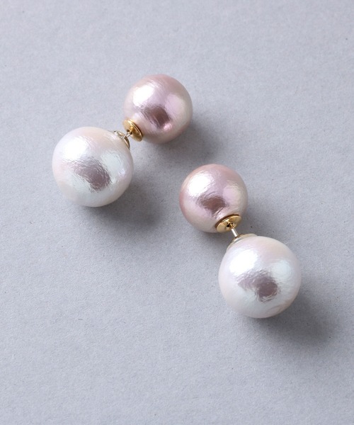 Manon's Selection(マノンズセレクション)の「バックキャッチコットンパールピアス(ピアス(両耳用)・レディース・ゴールド・ONE SIZE)」の5枚目の写真