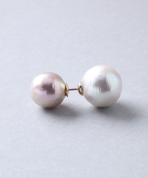 Manon's Selection(マノンズセレクション)の「バックキャッチコットンパールピアス(ピアス(両耳用)・レディース・ゴールド・ONE SIZE)」の7枚目の写真