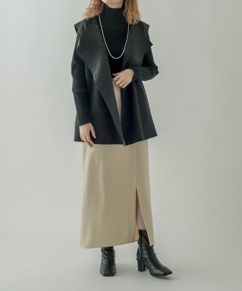 mystic(ミスティック)の「ナロースリットスカート(スカート・レディース・アイボリー/ブラック/グリーン/イエロー・1/2)」の12枚目の写真