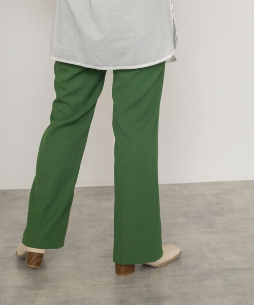 w closet（ダブルクローゼット）の「セミフレアスリットパンツ（スラックス・レディース・ブラック/グリーン/ラベンダー/ダークオレンジ/モスグリーン/モカ/ライム/ダークグリーン/サックスブルー・S/M）」の20枚目の写真