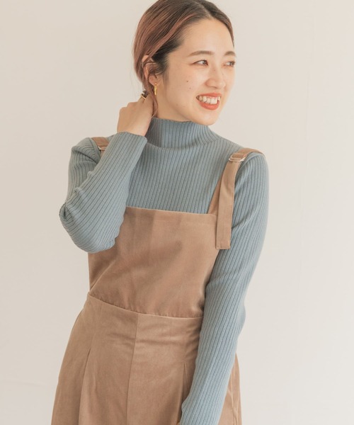 ITEMS URBANRESEARCH（アイテムズ アーバンリサーチ）の「ウォッシャブルハイネックリブニット（ニット/セーター・レディース・グレー系その他/ブラック/モカ/オフホワイト/ダークブラウン・FREE）」の4枚目の写真