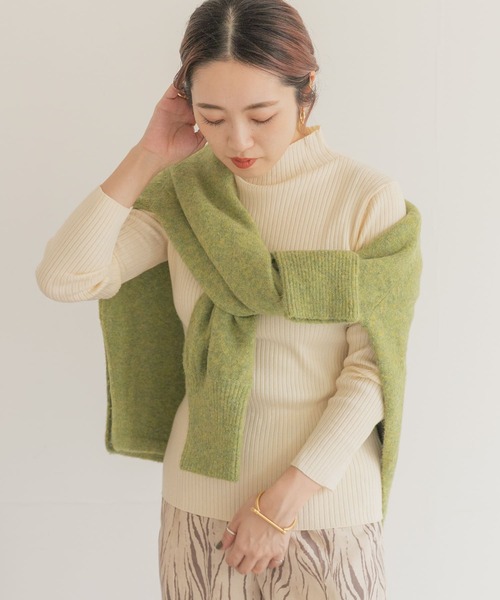 ITEMS URBANRESEARCH（アイテムズ アーバンリサーチ）の「ウォッシャブルハイネックリブニット（ニット/セーター・レディース・グレー系その他/ブラック/モカ/オフホワイト/ダークブラウン・FREE）」の6枚目の写真