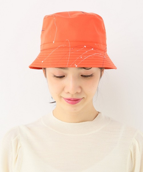 Name.(ネーム)の「【Name. / ネーム】SPLATTER PAINTED BUCKET HAT(ハット・レディース・オレンジ・FREE)」の10枚目の写真