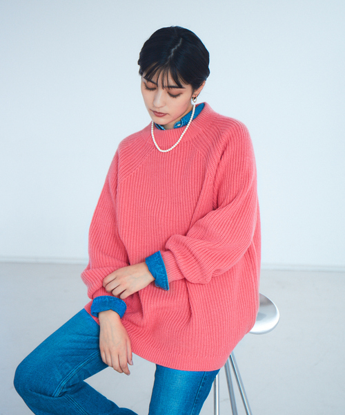 片畦BDオーバーニットプルオーバー