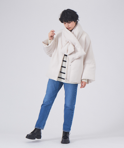 Rouge vif Anna（ルージュヴィフアンナ）の「片畦BDオーバーニットプルオーバー（ニット/セーター・レディース・ホワイト系その他/ピンク/ブラック・フリー）」の10枚目の写真