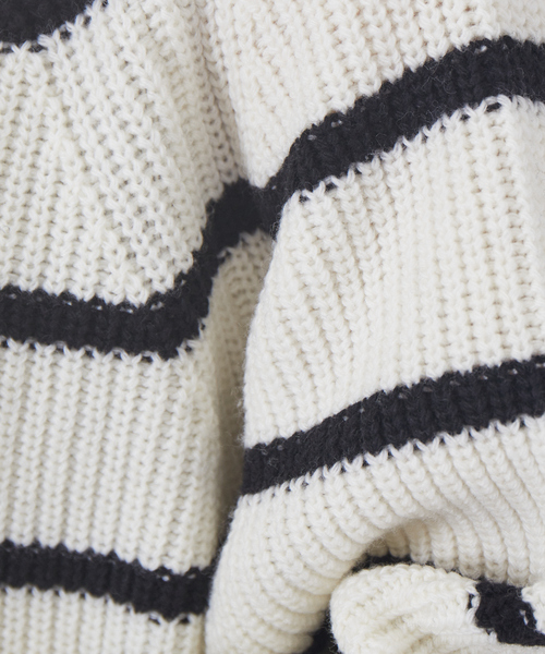 Rouge vif Anna（ルージュヴィフアンナ）の「片畦BDオーバーニットプルオーバー（ニット/セーター・レディース・ホワイト系その他/ピンク/ブラック・フリー）」の6枚目の写真