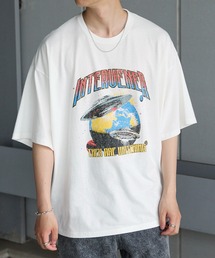 オーバーサイズ カレッジデザイン半袖Tシャツ