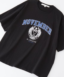 オーバーサイズ カレッジデザイン半袖Tシャツ