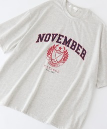 オーバーサイズ カレッジデザイン半袖Tシャツ