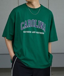 オーバーサイズ カレッジデザイン半袖Tシャツ