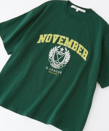 オーバーサイズ カレッジデザイン半袖Tシャツ
