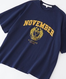 オーバーサイズ カレッジデザイン半袖Tシャツ