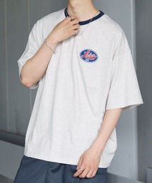 オーバーサイズ カレッジデザイン半袖Tシャツ