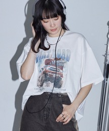 オーバーサイズ カレッジデザイン半袖Tシャツ