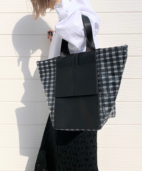 Casselini（キャセリーニ）の「パックトート（トートバッグ・レディース・ダークグリーン/ブラック系その他・ONE SIZE）」の2枚目の写真