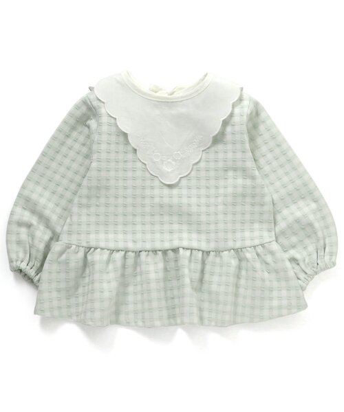 Seraph（セラフ）の「衿付き2wayチュニック（チュニック・キッズ・ミント/ブラック・90/130/140/80/110/95/120/100）」の2枚目の写真