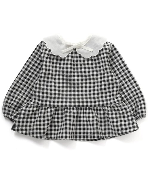 Seraph（セラフ）の「衿付き2wayチュニック（チュニック・キッズ・ミント/ブラック・90/130/140/80/110/95/120/100）」の7枚目の写真