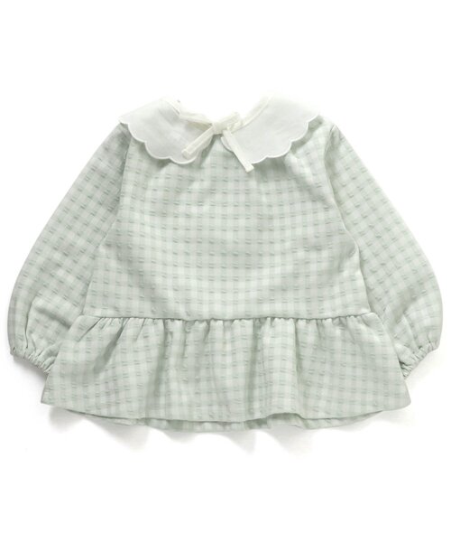 Seraph（セラフ）の「衿付き2wayチュニック（チュニック・キッズ・ミント/ブラック・90/130/140/80/110/95/120/100）」の4枚目の写真