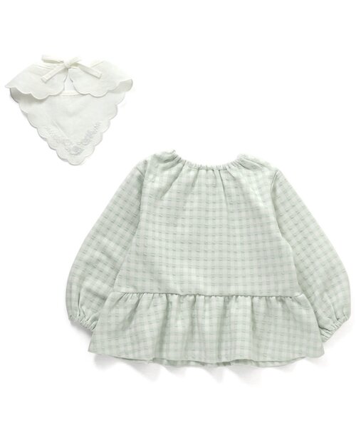 Seraph（セラフ）の「衿付き2wayチュニック（チュニック・キッズ・ミント/ブラック・90/130/140/80/110/95/120/100）」の11枚目の写真