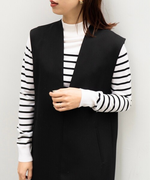 UNTITLED（アンタイトル）の「◆ウール混サテン ジャンパードレス【洗える】（スカート・レディース・ブラック/ベージュ・03/02/48/44/01/04/00）」の13枚目の写真