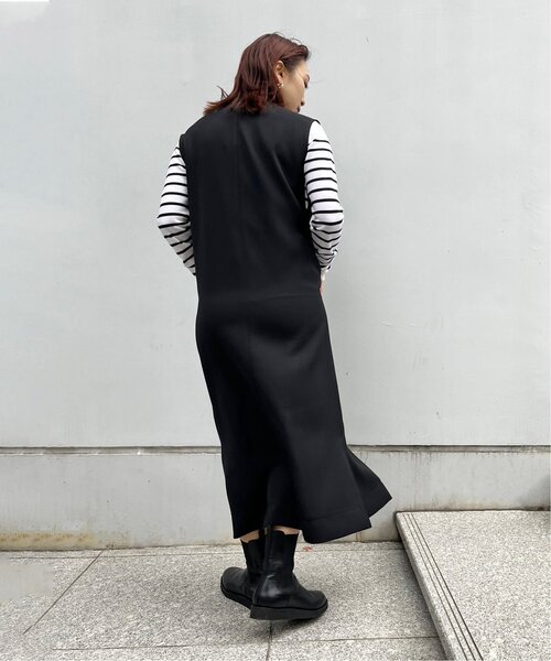 UNTITLED（アンタイトル）の「◆ウール混サテン ジャンパードレス【洗える】（スカート・レディース・ブラック/ベージュ・03/02/48/44/01/04/00）」の16枚目の写真