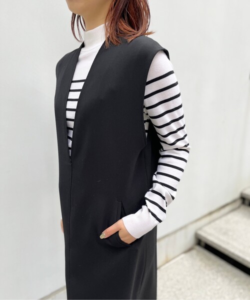 UNTITLED（アンタイトル）の「◆ウール混サテン ジャンパードレス【洗える】（スカート・レディース・ブラック/ベージュ・03/02/48/44/01/04/00）」の17枚目の写真