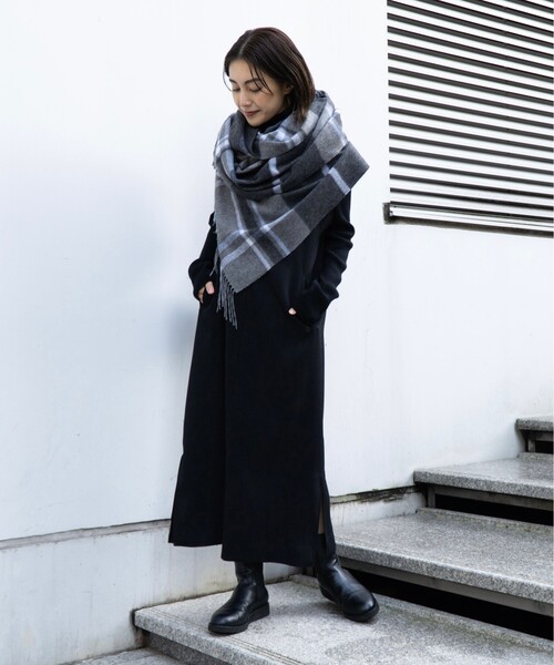 ⚫︎美品 Lisette ウール メルトン ジャンパースカート オールインワン MK MICHEL KLEIN（エムケーミッシェルクラン）の「ウールライク V