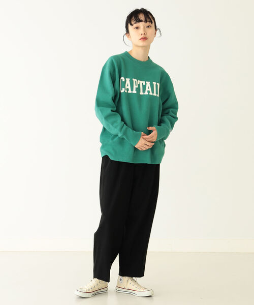BEAMS BOY(ビームスボーイ)の「BEAMS BOY / 2プリーツ テトロン レーヨン ブラッシュド パンツ(スラックス・レディース・ブラック/ベージュ・ONE SIZE)」の8枚目の写真