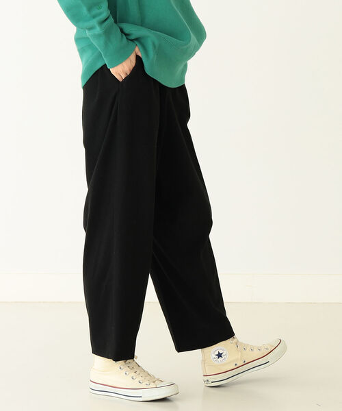 BEAMS BOY(ビームスボーイ)の「BEAMS BOY / 2プリーツ テトロン レーヨン ブラッシュド パンツ(スラックス・レディース・ブラック/ベージュ・ONE SIZE)」の10枚目の写真