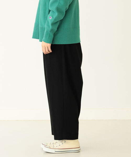 BEAMS BOY(ビームスボーイ)の「BEAMS BOY / 2プリーツ テトロン レーヨン ブラッシュド パンツ(スラックス・レディース・ブラック/ベージュ・ONE SIZE)」の12枚目の写真