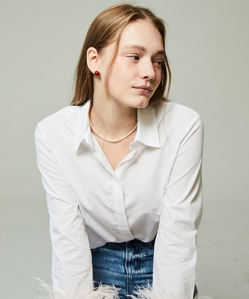VINTAGE HOLLYWOOD(ビンテージハリウッド)の「【VINTAGE HOLLYWOOD】PEARL N PEARL KNOTTED NECKLACE / ヴィンテージハリウッド パール アンド パール ノット ネックレス(ネックレス・レディース・ゴールド・FREE)」の4枚目の写真