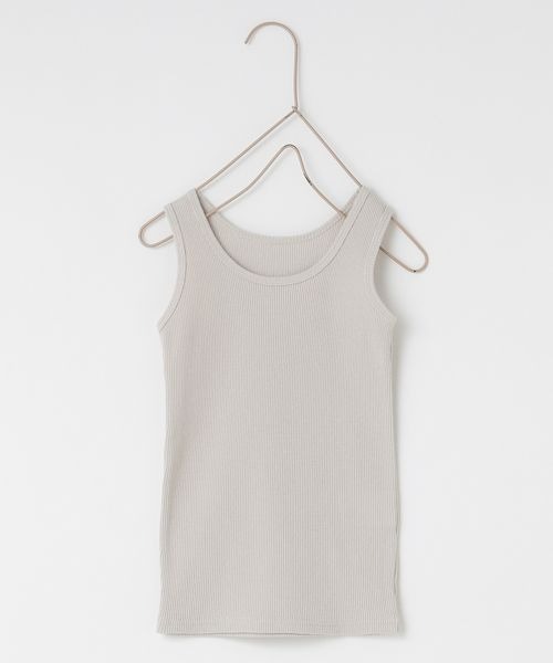 LOWRYS FARM(ローリーズファーム)の「リブタンク 261676(タンクトップ・キッズ・チャコールグレー/グレー/ピンク/ブルー/ブラック×ホワイト/グリーン系その他/グリーン/イエロー/ベージュ系その他・110cm/120cm/130cm/140cm/150cm)」の4枚目の写真