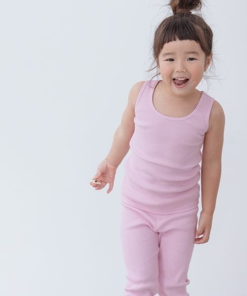 LOWRYS FARM(ローリーズファーム)の「リブタンク 261676(タンクトップ・キッズ・チャコールグレー/グレー/ピンク/ブルー/ブラック×ホワイト/グリーン系その他/グリーン/イエロー/ベージュ系その他・110cm/120cm/130cm/140cm/150cm)」の9枚目の写真