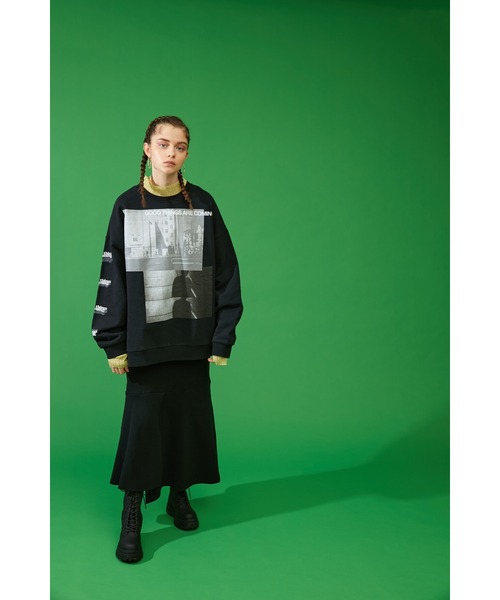 SLY（スライ）の「RANDOM HEM KNIT SK ランダムヘム ニット スカート（スカート・レディース・アイボリー/マルチ/ベージュ/ブラック・1/2）」の5枚目の写真