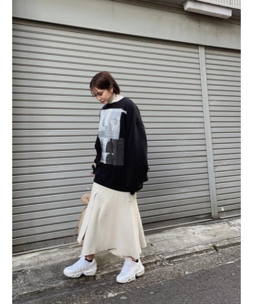 SLY（スライ）の「RANDOM HEM KNIT SK ランダムヘム ニット スカート（スカート・レディース・アイボリー/マルチ/ベージュ/ブラック・1/2）」の16枚目の写真