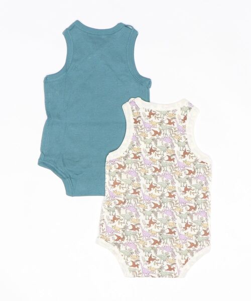 petit main（プティマイン）の「【オーガニック】タンクロンパース（ロンパース・キッズ・ターコイズブルー/ラベンダー・80ｃｍ/70cm）」の3枚目の写真