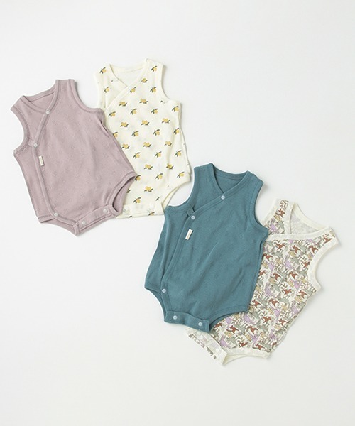 petit main（プティマイン）の「【オーガニック】タンクロンパース（ロンパース・キッズ・ターコイズブルー/ラベンダー・80ｃｍ/70cm）」の13枚目の写真